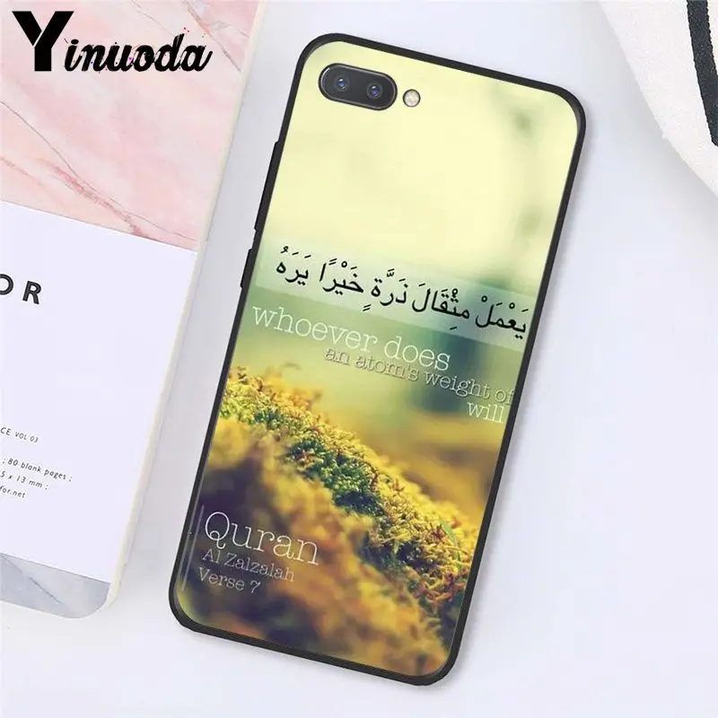 Yinuoda с принтом "Коран" исламские цитаты мусульманских чехол для телефона для huawei смартфона Honor 8X9 10 20 Lite 7A 5A 7C 10i 20i View20