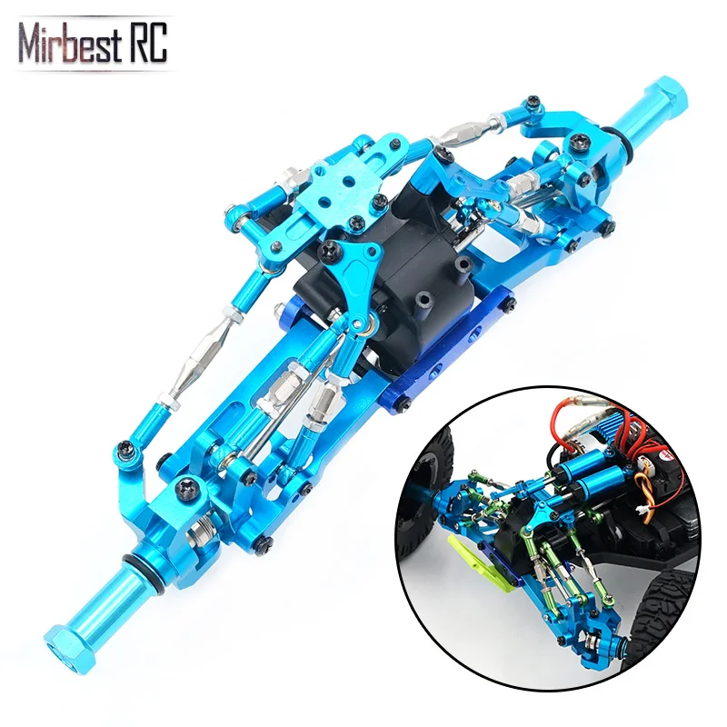 Для Wltoys 12428 части 12423 Q46 RC металлические запчасти для автомобиля Аксессуары для обновления металлический редуктор волновой коробки коромысла Mirbest RC diy запчасти - Цвет: Синий