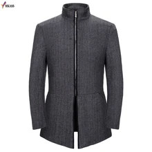 Зимний Тренч, Мужская ветровка, мужские повседневные Длинные куртки и пальто, Повседневная Верхняя одежда на молнии, пальто Chamarras Para Hombre