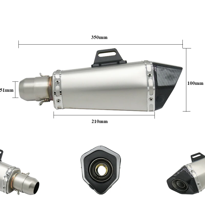 Выхлопная труба Akrapovic, глушитель для мотоцикла из нержавеющей стали с глушителем, 3 стиля, труба для YAMAHA GY6 125CC 1500CC