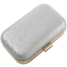 Искусственная кожа Для женщин вечерняя мини-сумочка модная сумка-клатч, сумка для банкета для девочек, сумка на плечо, через плечо, серебристый