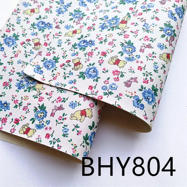 BHY804 20*33 см А4 мультфильм печать синтетическая кожа ткань для DIY аксессуары BHY686 - Цвет: BHY804