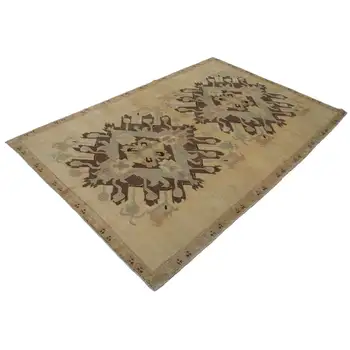 

144x213 Cm Beige Handmade Vintage Anatolian Rug-5x7 Ft