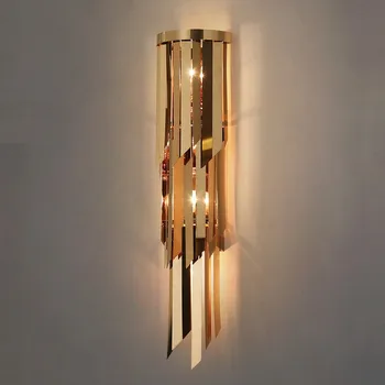 

Nordic Modern Living Room Sconce Wall Lights Tv Wall Seminal Hotel Luxury gold LED lamp New Fashion Mirror Light Lighting