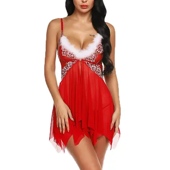 

Women New Underwear Lace Robe Dress Babydoll Ladies Fashion Nightdress Nightgown Sleepwear