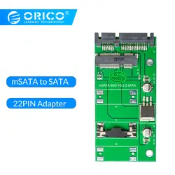 ORICO mSATA до 2,5 дюймов SATA 22PIN адаптер влагостойкий SSD адаптер карта Поддержка SATA3 протокол Полный Рост Размер mSATA до 2,5 SATA