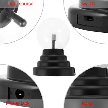 

2019 Magic Crystal Lamp Ball USB Plasma Ball Electrostatic Sphere Light Desktop Lightning Christmas Party Touch Sensitive Lights