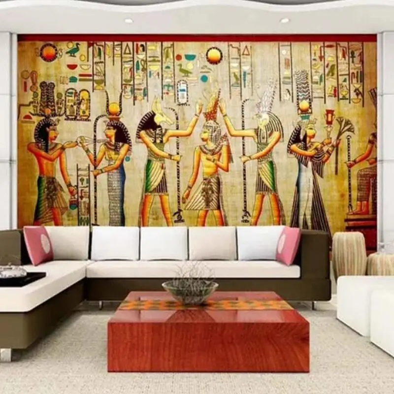 

wellyu Custom wallpaper fashion 3d photo murals ancient Egypt celebration classical living room TV background wall paper mural