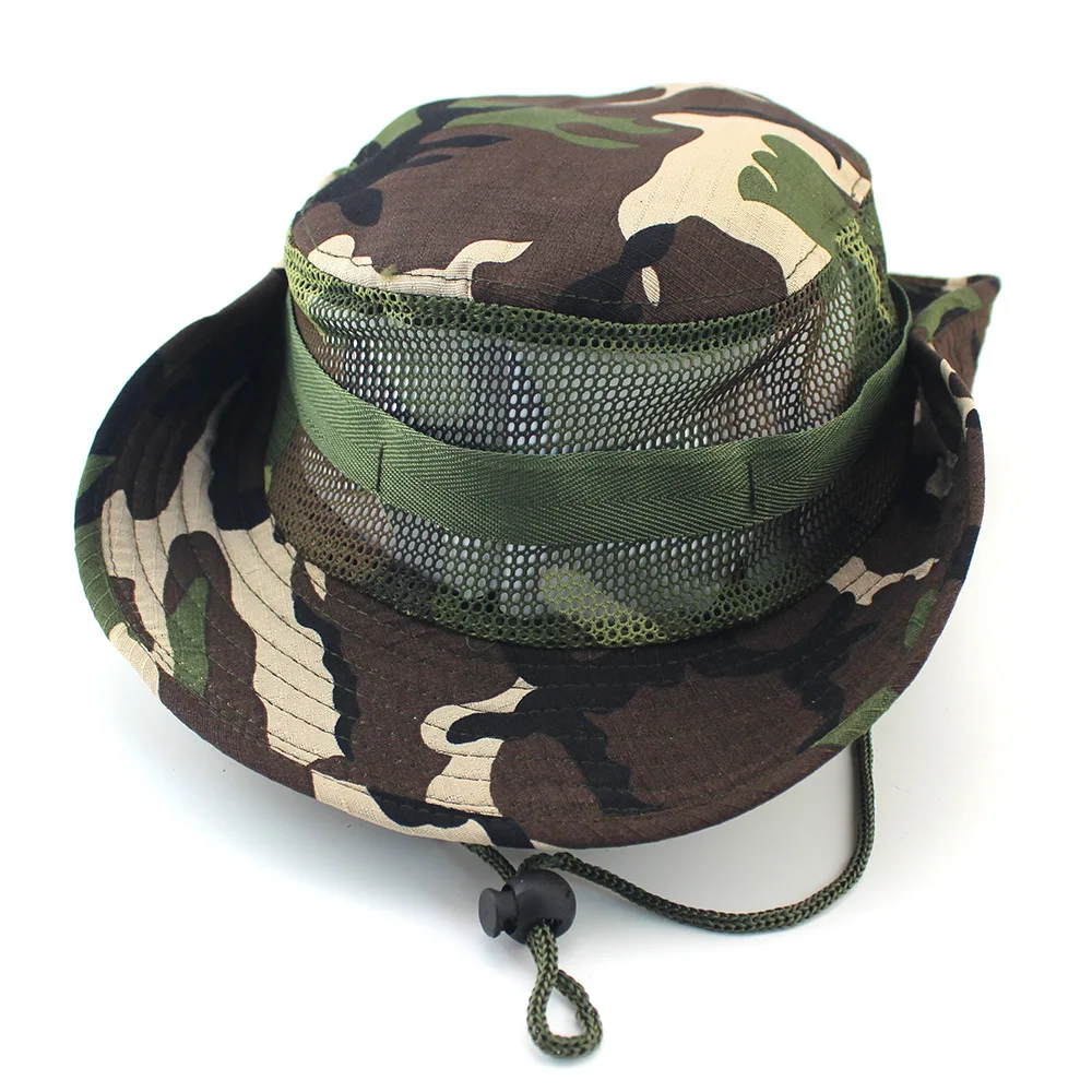 Шляпа для джунглей Bob Camo Bucket Военная Унисекс Мужская Уличная Рыбацкая хлопковая Рыболовная Шапка Chapeau Hunt Солнцезащитная шляпа для пешего туризма