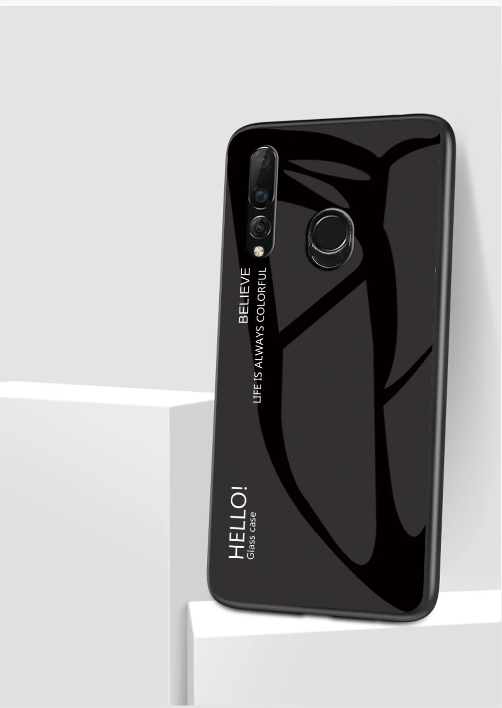 Модный градиентный Сменный стеклянный чехол для телефона huawei Y9 Prime STK-L21 полная защита Бампер для huawei P Smart Z задняя крышка