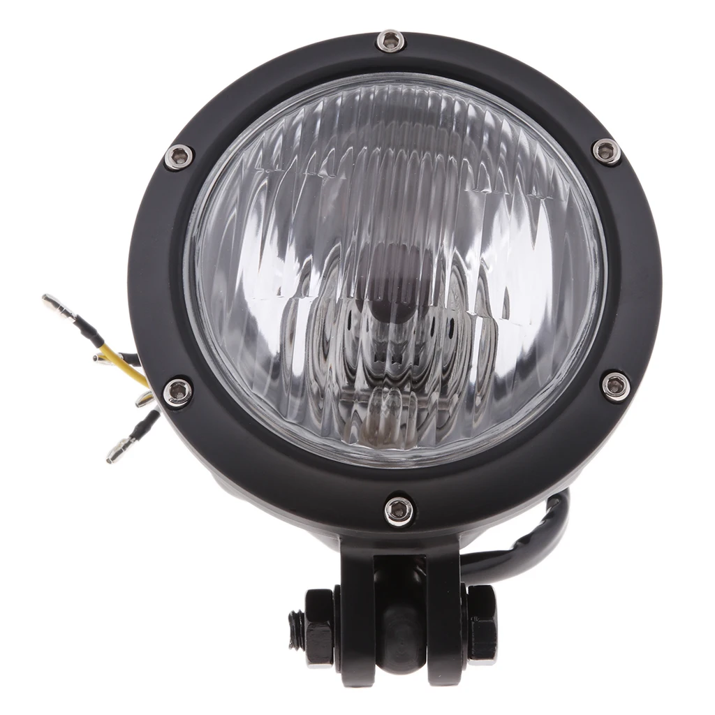 12V 4 ''фара дальнего света для мотоцикла передний свет с янтарным/прозрачным объективом