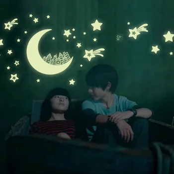 

Moon Meteor Luminous Sticker Fluorescent Sticker Removable Self-adhesive Wall Sticker