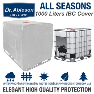 Серебряный цвет открытый сад бак для воды крышка для дождя 1000 литров IBC крышка бака Водонепроницаемый Анти-пылезащитный чехол Защита от солнца и ветра - изображение