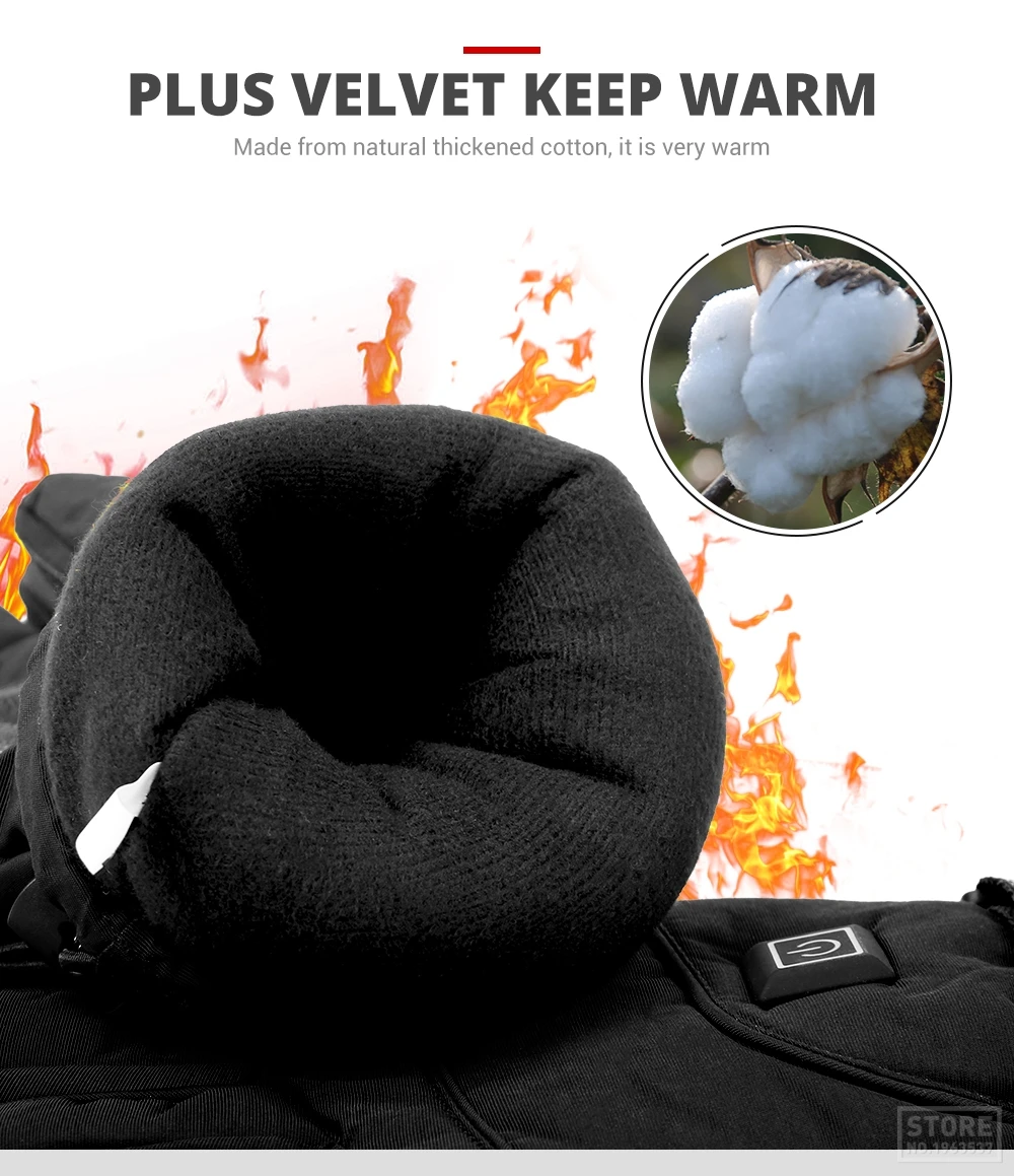 Водонепроницаемые мотоциклетные перчатки с подогревом Guantes Moto Heating USB грелка для рук Электрические Тепловые перчатки с подогревом перчатки с питанием от батареи