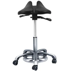 Chaise de selle pour salon de coiffure et de travail, tabouret rotatif ergonomique à poulie, mobilier de bureau 