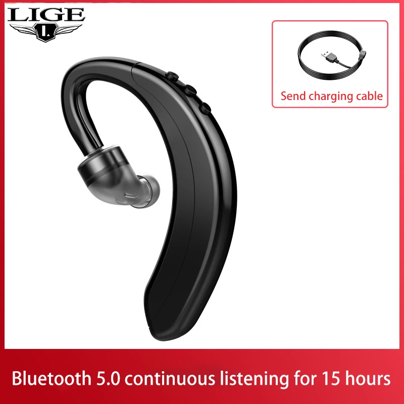 Новая Спортивная гарнитура LIGE Bluetooth 5 0 с сенсорным управлением стереонаушники