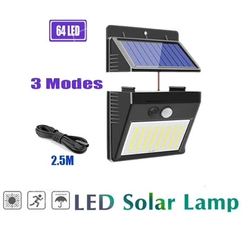 

PIR Solar Powered Outdoor Motion Sensor Security 120/100LED Light Ip65 Waterproof & Heatproof Garden Wall Lighting Lamp (Black)o