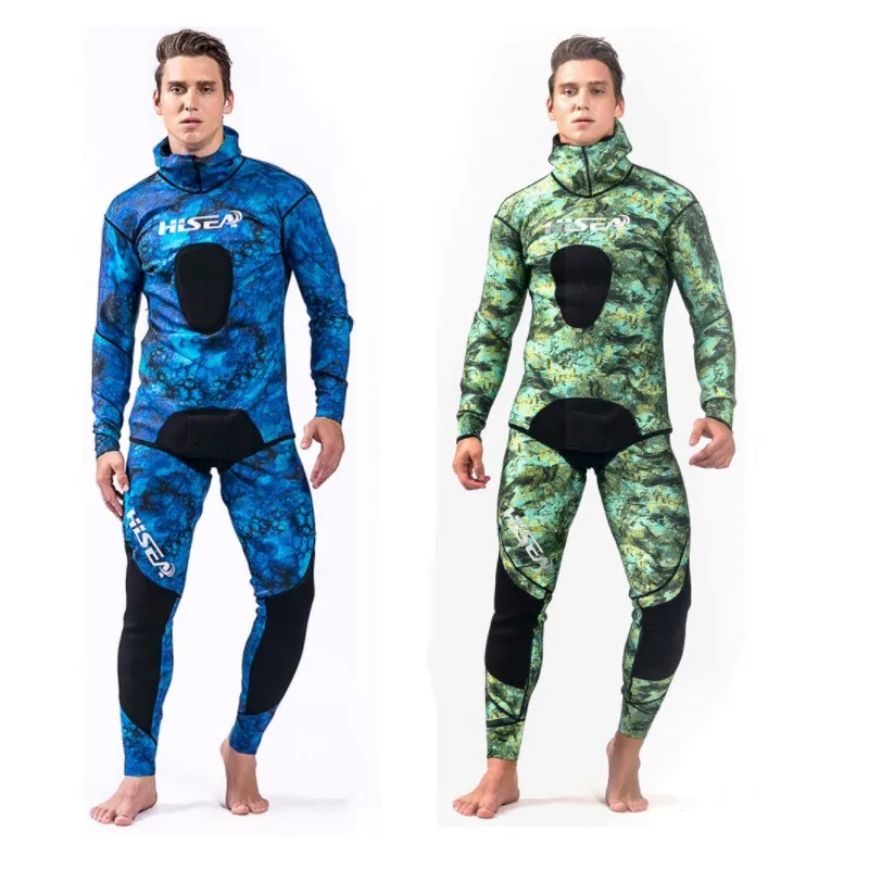 Hisea Men's 1.5mm Skin Neoprene Camouflage Open Cell Wetsuits CR