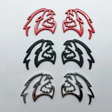 1pcs SRT Hell leopard head logo emblem stickers for Dodge CHALLERGER  Journey caliber Metal Car Stickers Cool CarFender Stickers
