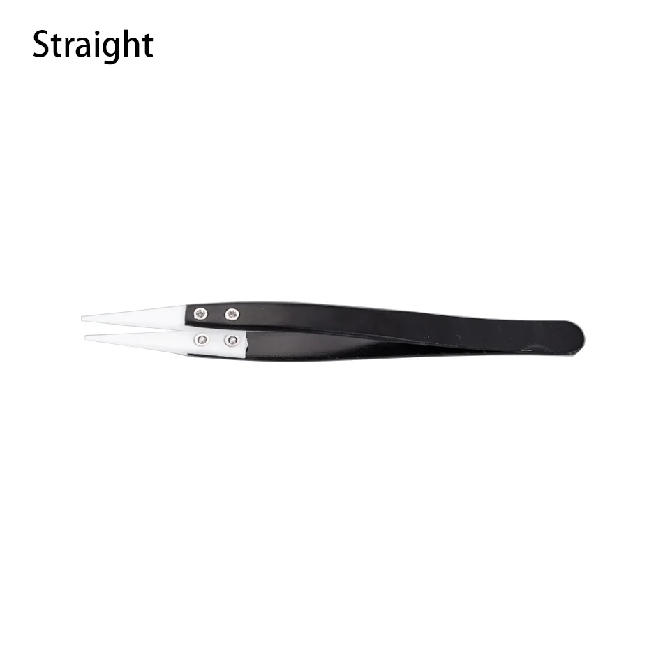 Ceramic Tweezers Head Anti-Static High-Temperature Anti-Corrosion Acid Alkali Resistant Insulated Service Gripper Tool