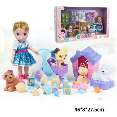 Игрушка для куклы, магазин для домашних животных, детский игровой домик, силиконовая кукла, женская кукла, игрушка - Цвет: Светло-серый
