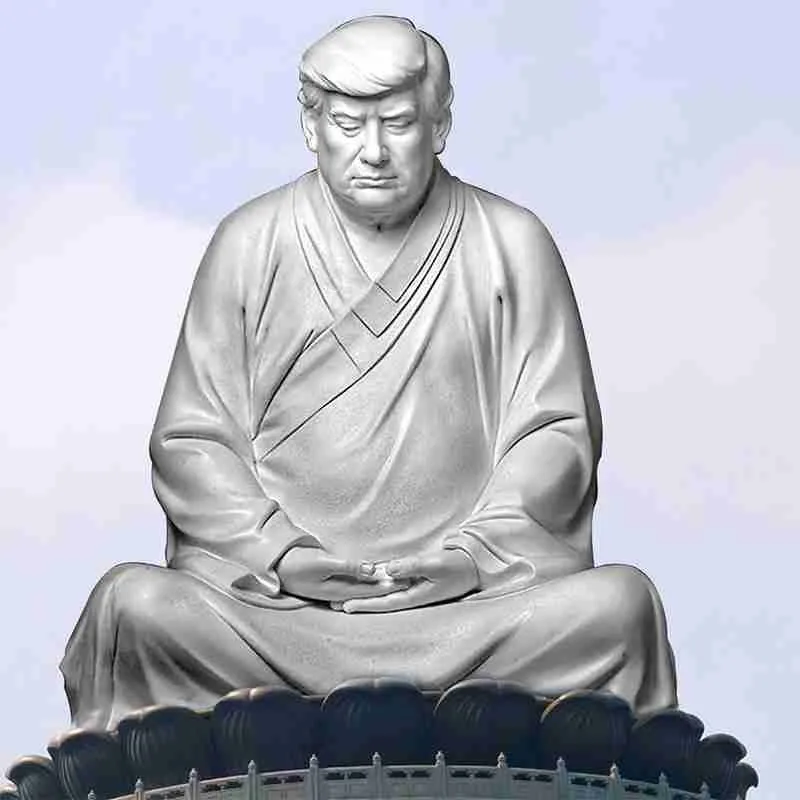 Статуя Будды Трампа Дональда смолы сделает вашу компанию прекрасной снова