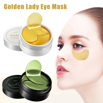 

Hot Gold Eye Mask Green Seaweeds Eye Patch Snake Venom Eye Mask Anti-Aging Moisturizing 60pcs t6