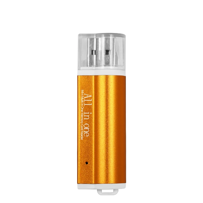 Gold 4 в 1 Micro USB 2,0 кард-ридер usb адаптер для Micro SD карты TF M2 MMC MS PRO DUO кардридер - Цвет: Gold