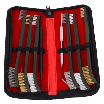 

Gun Cleaning Brush 6pcs Steel Wire Brush + 2pcs Nylon Pick Set Universal Hunting Gun Tools Accessories For Pistola Airsoft