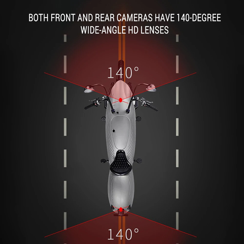 Мотоциклетная WiFi камера с сенсорным экраном 140 ° MT23 двойной видеорегистратор Moto gps HD Dash Cam 1080P Водонепроницаемая циклическая записывающая камера