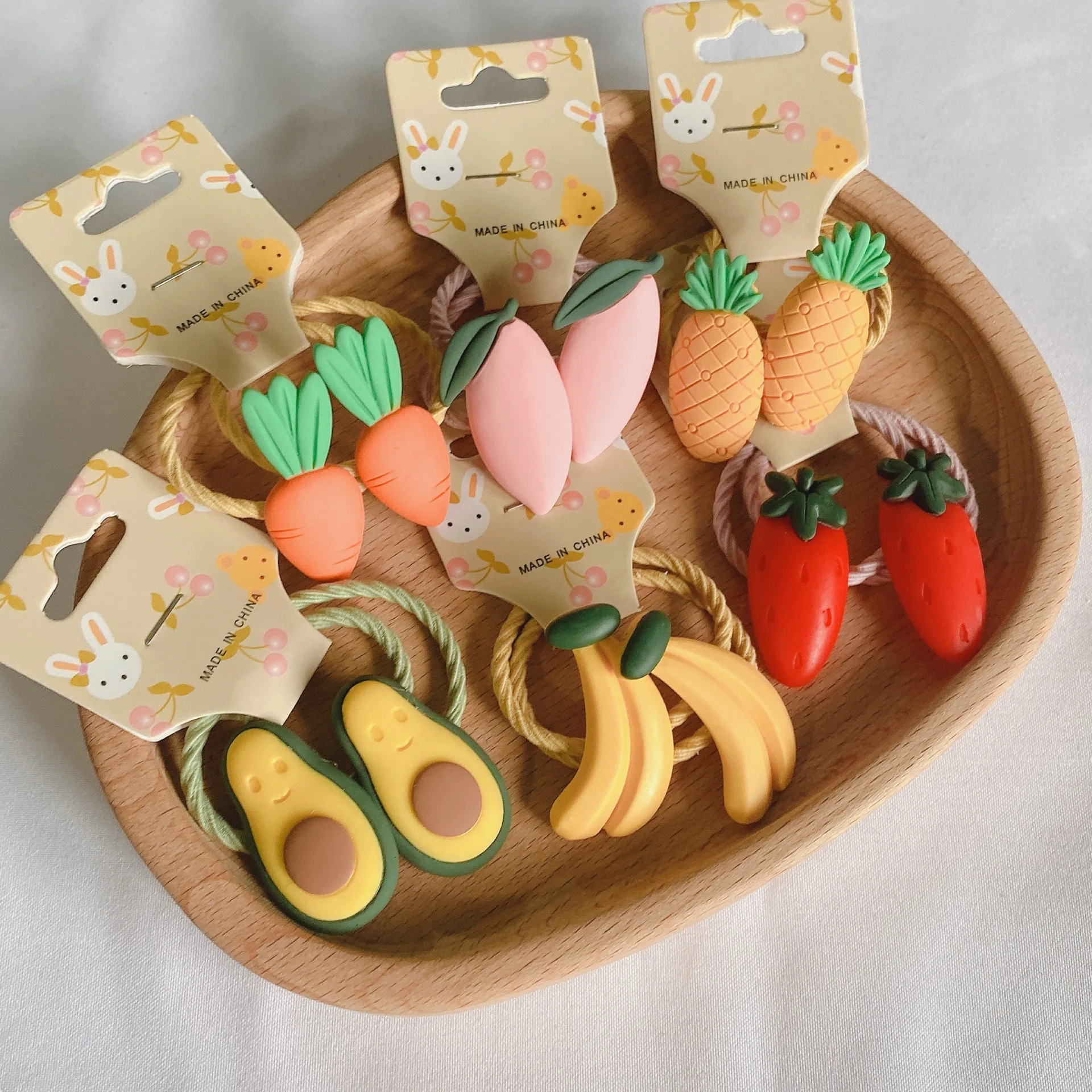

Cute Rubber Band Fruit Band Girls And Children Hair Rope Headband Korean Style Rubber