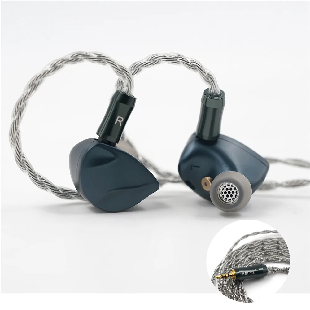 Bqeyz-有線イヤホン,ダイナミックドライバー,交換可能なチューニング,秋