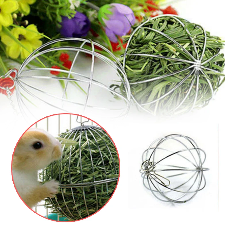 Feed Dispense Exercise Hanging Hay Ball Guinea Pig Hamster Rabbit Pet Toy