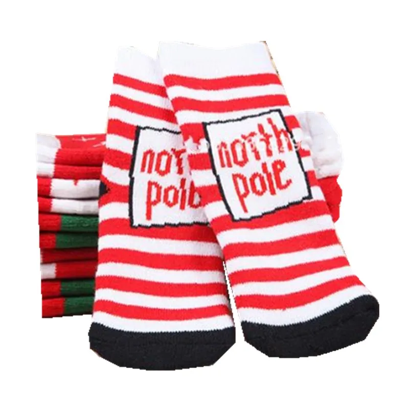 6pairs/lot Winter Cotton thick socks Baby Socks Children In The Tube Gift Christmas Socks TWS0364 - Цвет: stripe