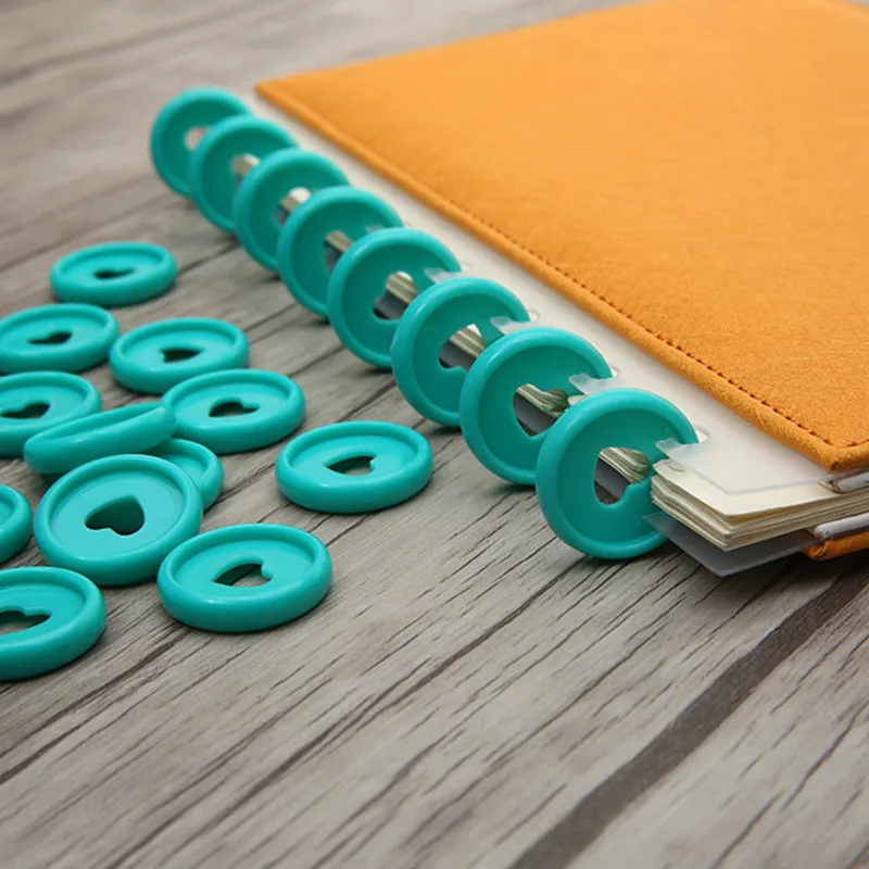 100 шт твердое сердце связующего кольца для ноутбуков 24 мм Diy Happy Planner диски