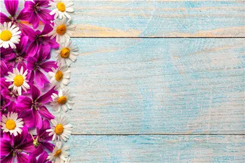 

Vinyl Custom Photography Backdrops Props Flower and Wood Planks theme Photo Studio Background 20212-53