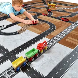 Милые Kawaii Kid's Diy наклейки на клейкую ленту Васи железнодорожные/дорожная лента автомобиль/поезд/Кривая наклейки бумажные Новинки подарки