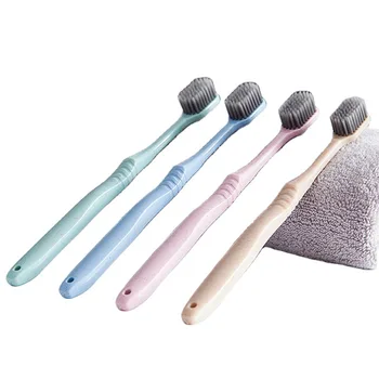 

Family Soft Bristle Women's Toothbrush Male Adult Head Japan Online Celebrity kuan tou Manually 10 Large Brush 10 Set