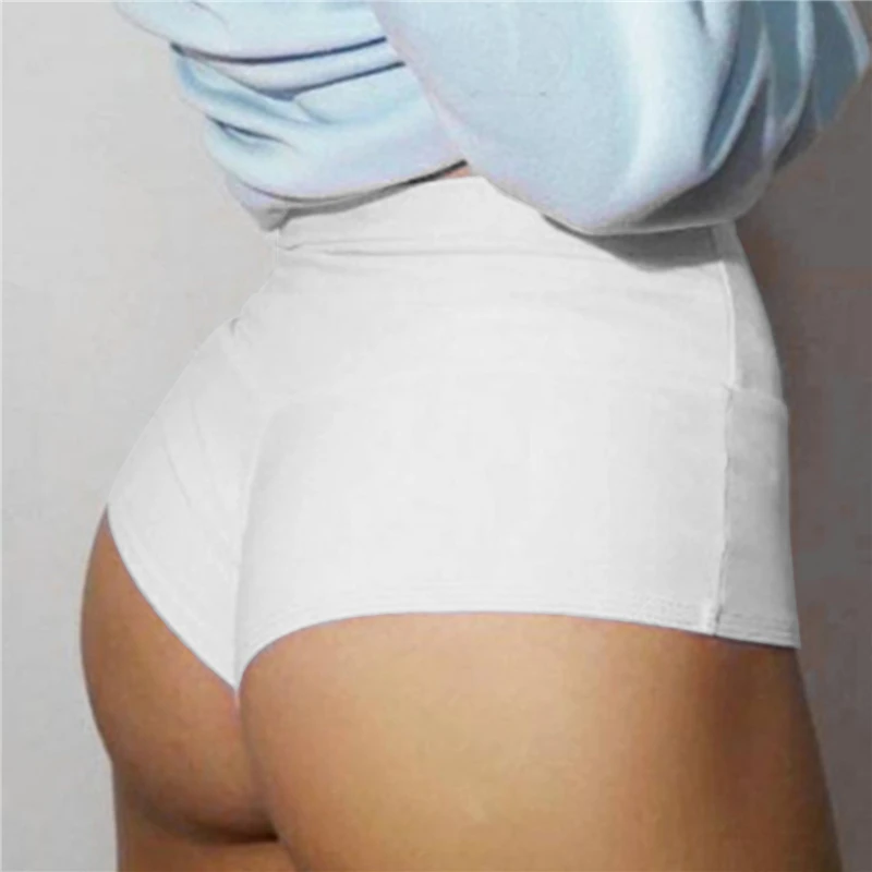 

Casual Woman Shorts Fashion White Black High Waist Lady Bodycon Shorts Summer Mini Sexy Shorts Solid Color Women Clothing