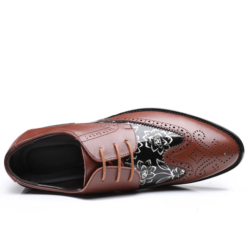 

2019 Large Size Men's Business Casual Pointed Fashion Breathable Bullock Shallow Mouth Low To Help Men's Shoes