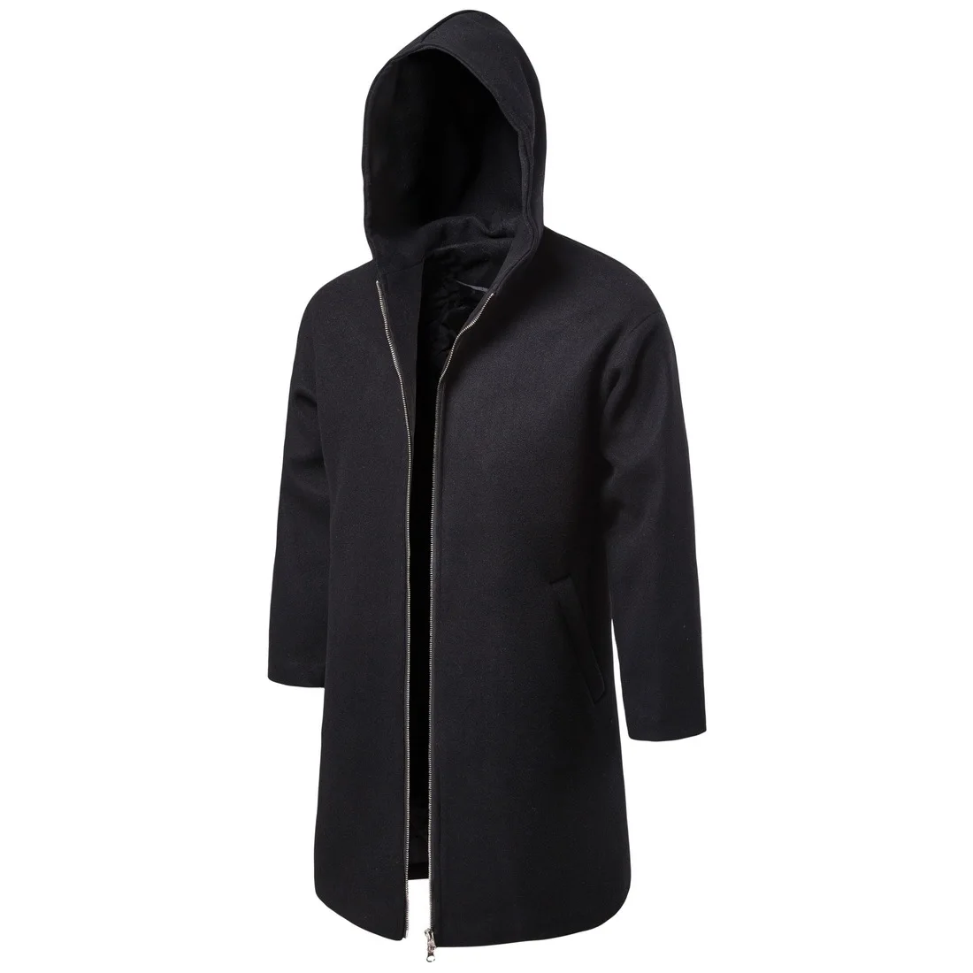 

2019 Autumn & Winter New Products Mid-length Trench Coat Fashion Casual Solid Color Woolen Overcoat MEN'S Coat Yf11