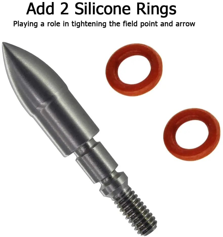 

â€¢ Maifield Stainless Steel Archery Field Points Easy Pull Outside Diameter 19/64"ï¼ˆ7.54mmï¼‰125 Grain Screw in Archery Field
