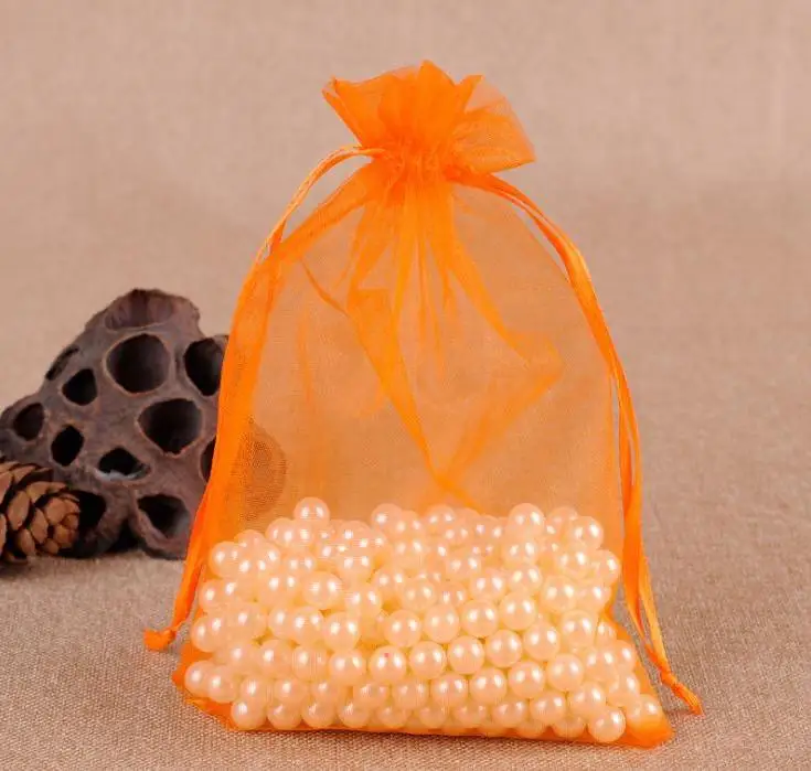 

500pcs Organza Gift Bags Wedding Candy Bag Decor Transparent Jewelry Drawstring Pouch Bag Food Sample Storage Package Wholesale