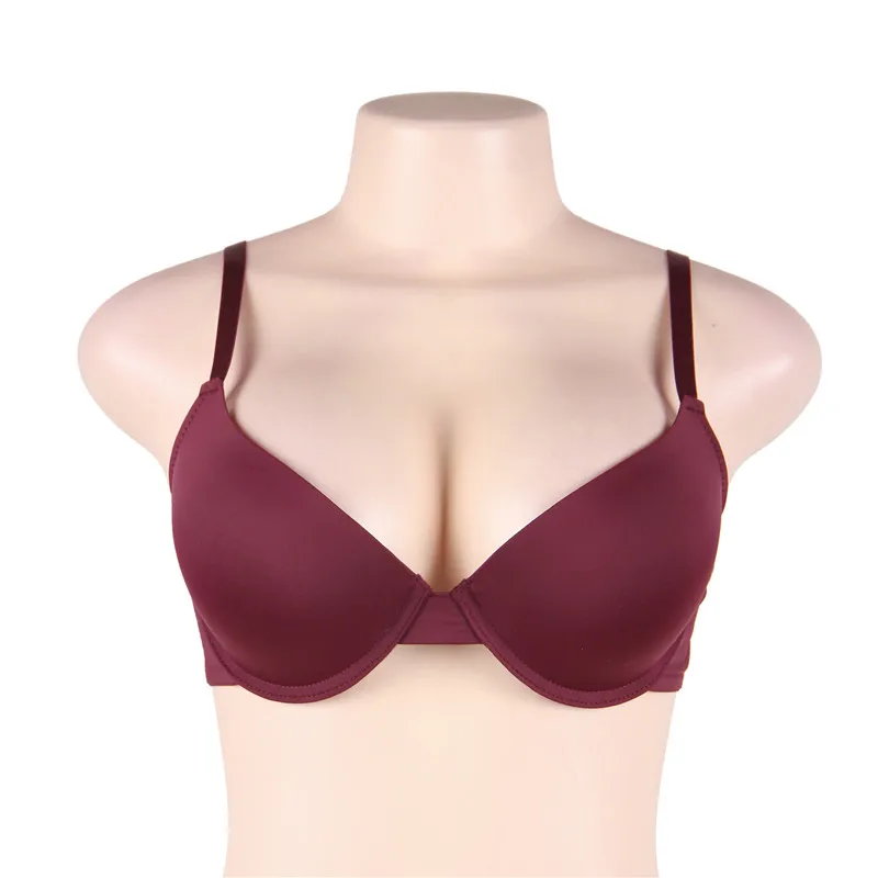 maidenform bras Comeondear Brasier Mujer Smooth Seamless Solid Push Up Bra Nylon Underwire Large Cup Brassiere 80D 85D 85E 90D 90E BA4040 minimizer bra