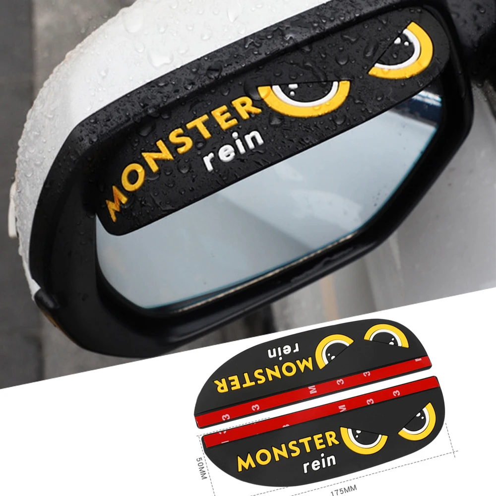 FLYJ-protector de pantalla para lluvia del espejo retrovisor, accesorios flexibles para coche, Universal, 2 uds.