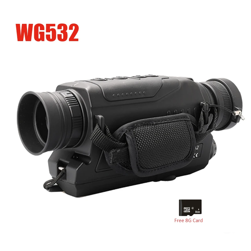 WG540 инфракрасные цифровые Монокуляры ночного видения с 8G tf-картой полный Темный 5X40 200 м Диапазон охотничий Монокуляр оптическая система ночного видения