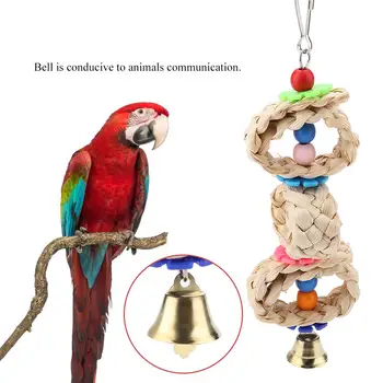 

Parrot Rope Hanging Braided Budgie Chew Rope Perch Bird Cage Cockatiel Toy Pet Stand Training Accessories Conure Sewing Supplies