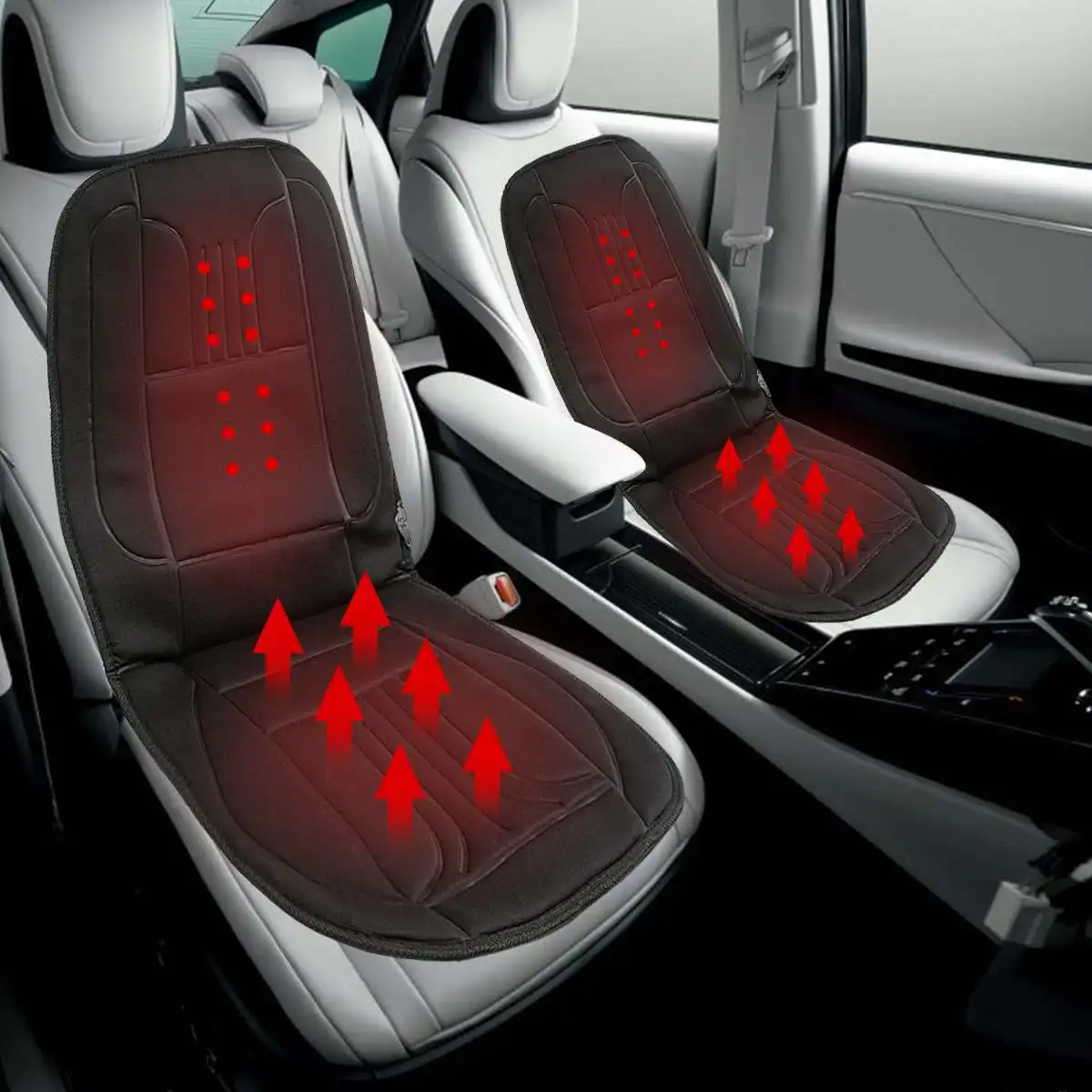 Universal 12V Car Heater Car Front Seat Cover Heating Cushion Heated Pad Winter Warmer Auto Interior Cardriver Seat Pad Office