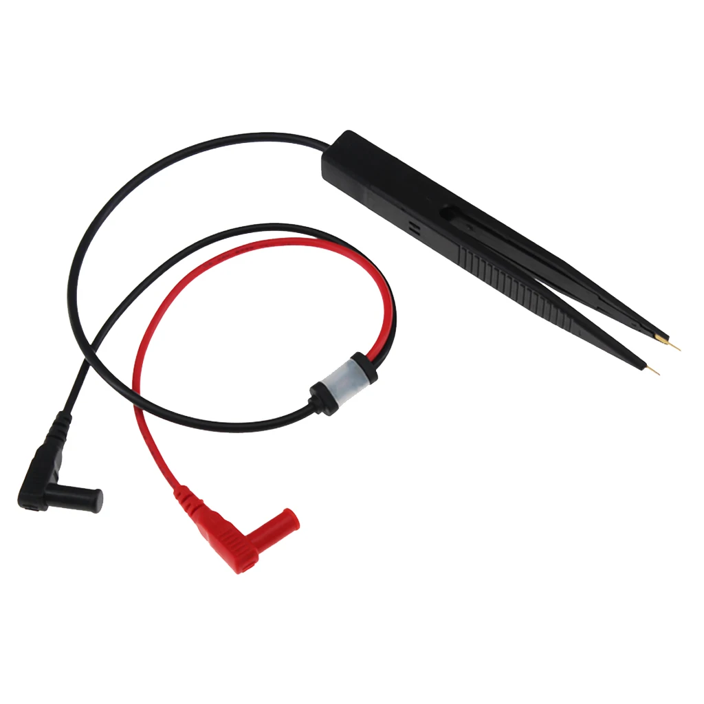 SMD Chip Test Clip Meter Probe Multimeter Tweezer Capacitor Resistance