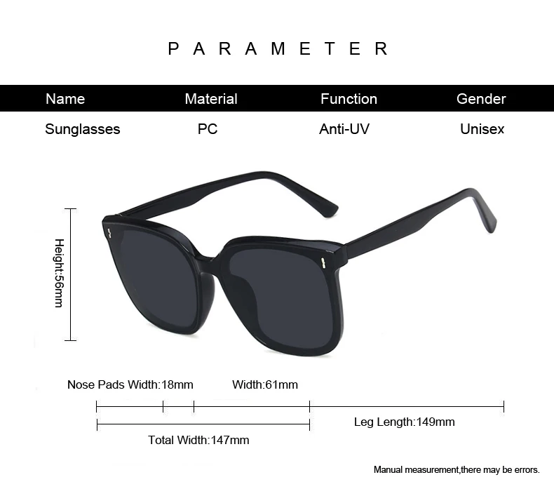 2024 Fashion Square Sunglasses Women Designer Luxury Cat Eye Sun Glasses Female